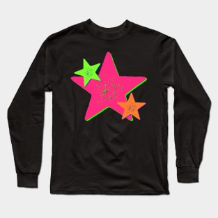 Colorful Bright Stars Long Sleeve T-Shirt